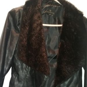 Crop Leather Like Jacket